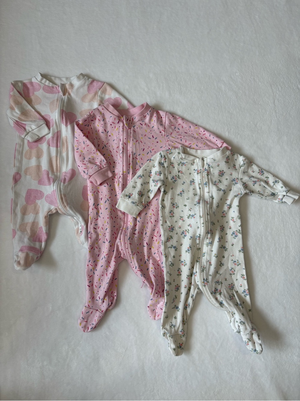 👶🏼 4/$20 3M George Heart, Floral & Sprinkle Sleepers